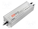 Power supply: switching; LED; 142.5W; 15VDC; 4.75÷9.5A; 90÷295VAC