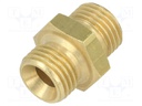 Double nipple; Mat: brass; Ext.thread: 1/4"