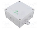 Enclosure: junction box; X: 127mm; Y: 127mm; Z: 70mm; IP66; grey; ABOX