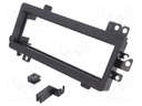 Radio mounting frame; 1 DIN; black