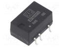 Isolated Board Mount DC/DC Converter, ITE, 1 Output, 1 W, 3.3 V, 303 mA