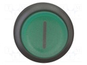 Switch: push-button; Stabl.pos: 1; 22mm; green; IP67; Pos: 2; Ø22.5mm
