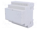 Enclosure: for DIN rail mounting; Y: 90mm; X: 87mm; Z: 65mm; grey