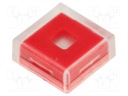 Button; -40÷85°C; square; red,transparent; TLL-6