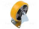 Wheel; Ø: 125mm; W: 40mm; H: 155mm; rigid,with mounting plate; 300kg