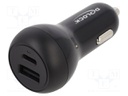 USB power supply; USB A socket,USB C socket; Sup.volt: 12÷24VDC