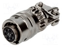 Connector: circular; MIL-C-26482, Series 1,PT; plug; female; 7.5A