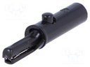 Crocodile clip; 3A; 60VDC; black; Grip capac: max.6mm