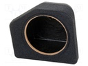 Car loudspeaker enclosure; MDF; black; 232mm; Grooving: 272mm; BMW