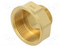 Male-female,reductive,hexagonal; brass CW617N; BR