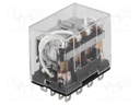 Relay: electromagnetic; 4PDT; Ucoil: 24VAC; 10A/110VAC; 10A/24VDC