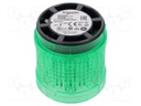 Signaller: lighting; continuous light; Colour: green; Usup: 24VDC