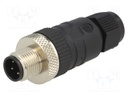 Plug; M12; PIN: 3; male; A code-DeviceNet / CANopen; for cable