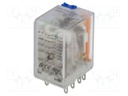 Relay: electromagnetic; 4PDT; Ucoil: 24VDC; 5A/250VAC; 5A/24VDC; 5A