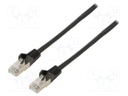 Patch cord; SF/UTP; 5e; stranded; CCA; PVC; black; 10m; 26AWG