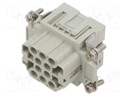 Heavy Duty Connector, CQE Series, CQE Class Series, Insert, 10 Contacts, Receptacle