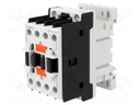 Contactor: 3-pole; NO x3; Auxiliary contacts: NO; 24VAC; 18A; DIN