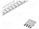 Connector: for cards; Nano SIM; push-pull,with hinged cover; SMT
