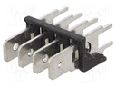 Terminal: spade terminal strip; 6.3mm; 0.8mm; THT; steel; tinned