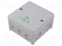 Enclosure: junction box; X: 87mm; Y: 87mm; Z: 52mm; polypropylene PP