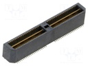 Mezzanine Connector, High-Speed Ground Plane, Header, 0.8 mm, 2 Rows, 80 Contacts, Surface Mount