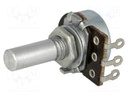 Potentiometer: shaft; single turn; 4.7kΩ; 100mW; ±20%; 6mm; carbon
