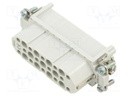 Connector: HDC; contact insert; female; PIN: 25; HEAVYCON; 25+PE
