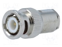 Plug; BNC; male; straight; 75Ω; RG59; clamp,crimped; for cable
