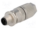 Plug; M12; PIN: 4; male; A code-DeviceNet / CANopen; for cable; IDC