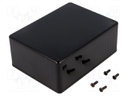 Enclosure: shielding; X: 82mm; Y: 110mm; Z: 44mm; ABS; black; IP54