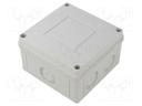 Enclosure: junction box; X: 111mm; Y: 66mm; Z: 111mm; wall mount