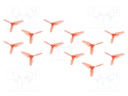 Propeller; red; Pcs: 4; Kit: 2x CW + 2x CCW; Number of blades: 3
