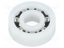 Bearing: ball; Øint: 8mm; Øout: 22mm; W: 7mm; Cage: polyamide