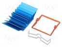 Heatsink: extruded; grilled; blue; L: 30mm; W: 30mm; H: 12.5mm