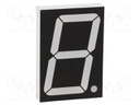 Display: LED; 7-segment; 38.1mm; 1.5"; No.char: 1; blue; 110mcd
