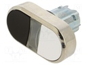 Switch: double; Stabl.pos: 1; 22mm; white/black; Illumin: none; IP67