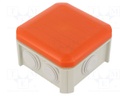 Enclosure: junction box; X: 90mm; Y: 90mm; Z: 52mm; polypropylene