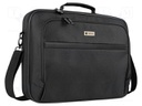 Laptop bag; black; poliester 600D; Usable dim: 370x40x285mm