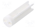 Spacer sleeve; LED; Øout: 6mm; ØLED: 5mm; L: 19.1mm; natural; UL94V-0