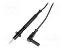 Test lead; silicone; 1m; black; 20A; 1kV; Cond.cross sec: 1mm2