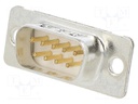 D SUB CONNECTOR, PLUG, 9POS, SOLDER