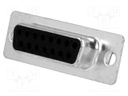 D-Sub; PIN: 15; plug; female; stamped and formed contacts