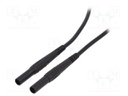 Connection cable; PVC; 1m; black; 8A; 1kV; Cond.cross sec: 1mm2