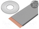 Wire: ribbon; 0.635mm; stranded; Cu; 20x30AWG; unshielded; TPE; grey