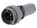 Connector: circular; plug; male; PIN: 2; bayonet,external bayonet