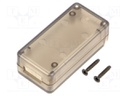 Enclosure: for USB; X: 25mm; Y: 50mm; Z: 15.5mm; ABS
