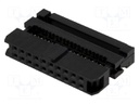 Plug; IDC; female; PIN: 20; IDC; for ribbon cable; 1mm; gold flash