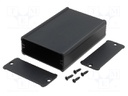 Enclosure: with panel; TUF; X: 69mm; Y: 100mm; Z: 28mm; aluminium
