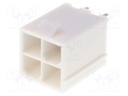 Socket; wire-board; male; Mini-Fit Jr; 4.2mm; PIN: 4; THT; PCB snap