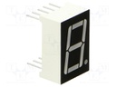 Display: LED; 7-segment; 14.2mm; 0.56"; No.char: 1; red; 100mcd